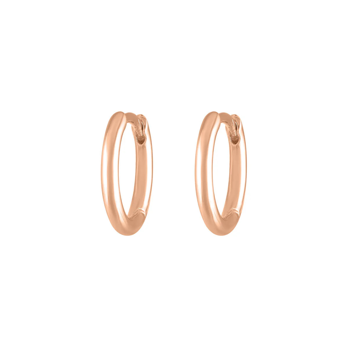 Classic Huggie Hoops in Rose Gold | Maison Miru