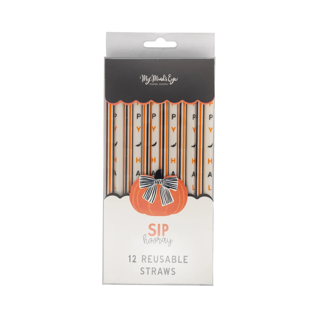Happy Halloween Reusable Straws | My Mind's Eye