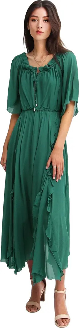 Amour Amour Ruffled Midi Dress | Nordstrom