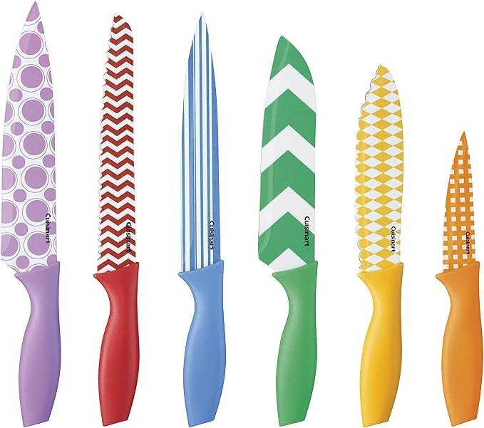 Cuisinart C55-12PR1 12-Piece Printed Color Knife Set with Blade Guards, Multicolored | Amazon (US)
