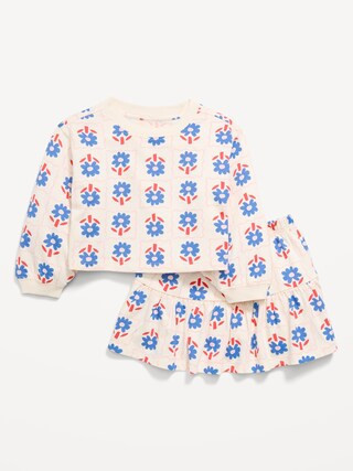 Printed Long-Sleeve Top and Skirt Set for Toddler Girls | Old Navy (US)