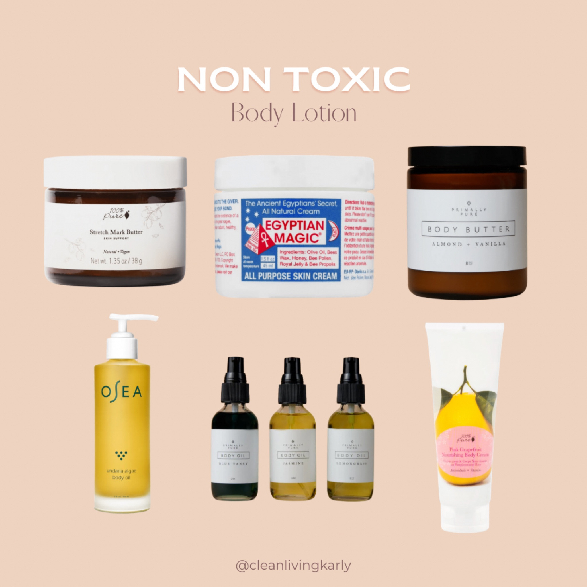 NON TOXIC BODY LOTIONS!!! 

✨ Code CLEANLIVING ON 100% Pure and OSEA 
✨Code 15CLEANKARLY on Primally Pure

#LTKbeauty #LTKfamily