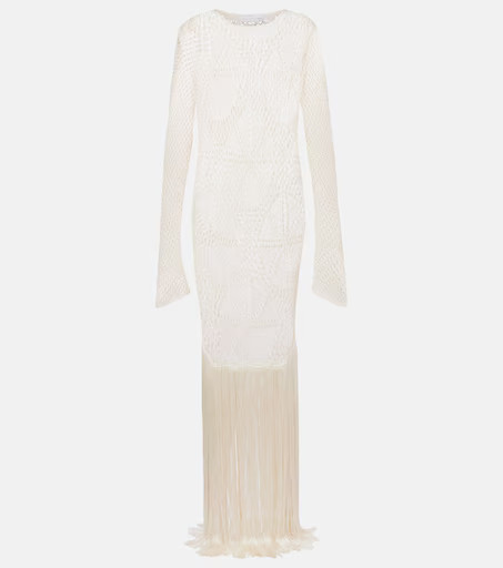 Fringed crochet maxi dress | Mytheresa (INTL)