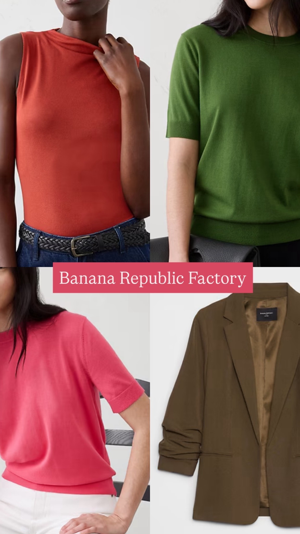 True Autumn at Banana Republic Factory - I’m on mission to add more of my low to mid value (lighter) colors to my closet this spring.

The pink looks like it will be better for springs 

#LTKSaleAlert #LTKgrwm