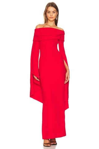 SOLACE London Arden Maxi Dress in Red from Revolve.com | Revolve Clothing (Global)