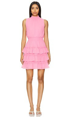 1. STATE Smocked Neck Dress With Ruffles in Island Bloom from Revolve.com | Revolve Clothing (Global)