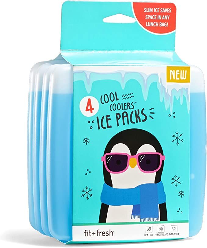 Fit & Fresh Cool Coolers Reusable Ice Packs, Set of 4, Clear, Package may vary | Amazon (US)