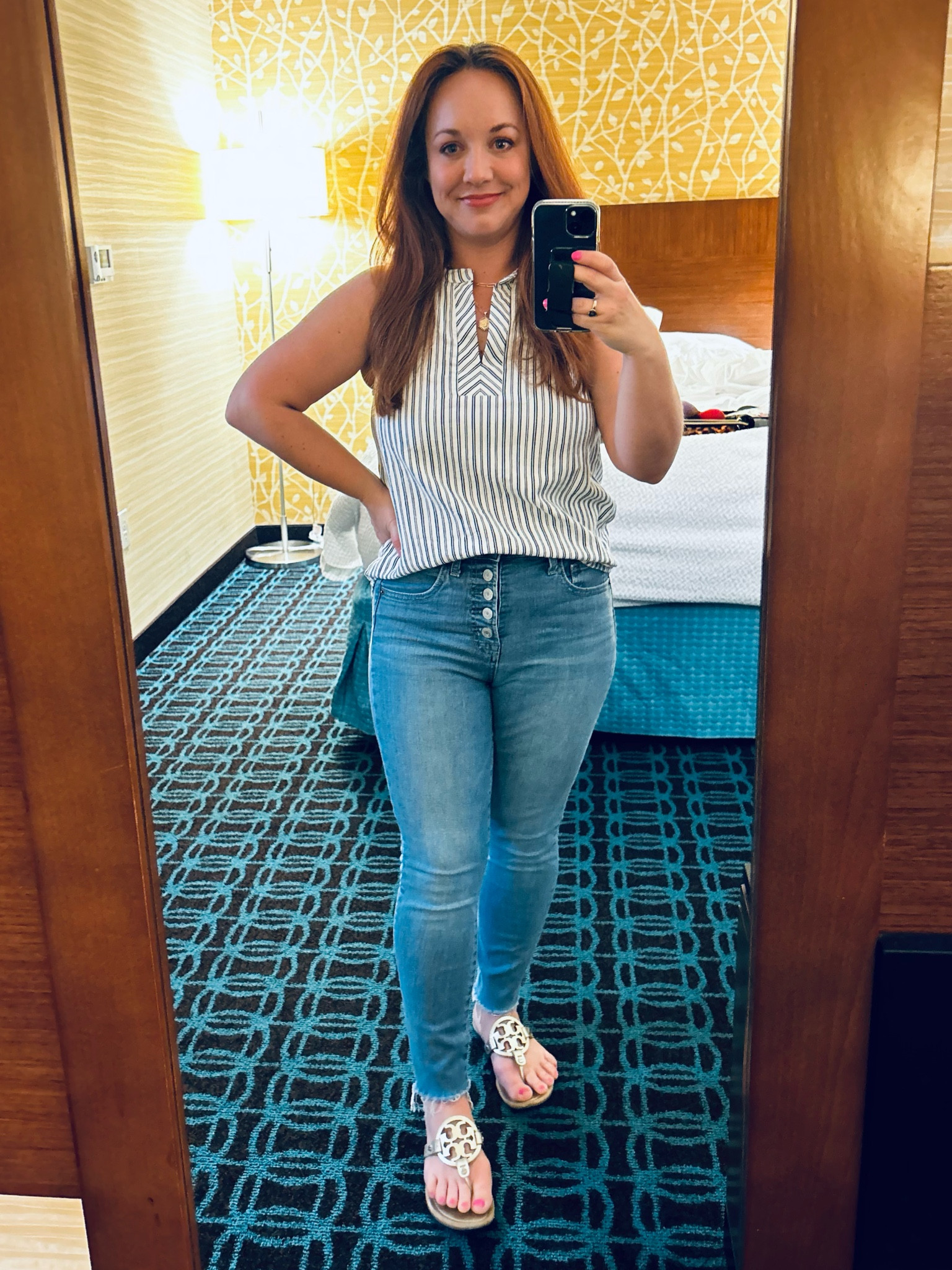 Blue and white stripes create the perfect summer look 

#LTKunder50