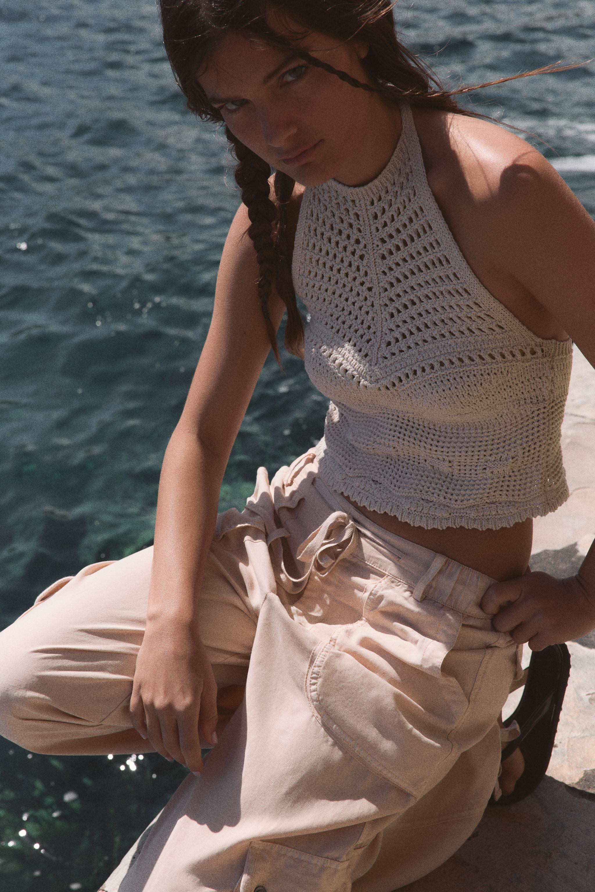KNIT HALTER TOP | Zara US