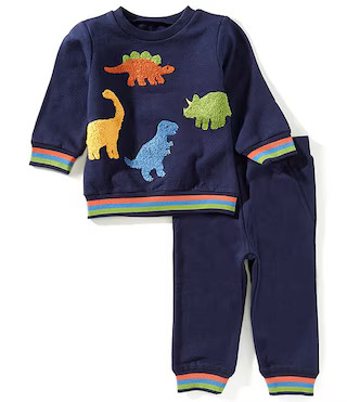 Little Me Baby Boys Long Sleeve Dino Sweatshirt & Joggers Set | Dillard's | Dillard's