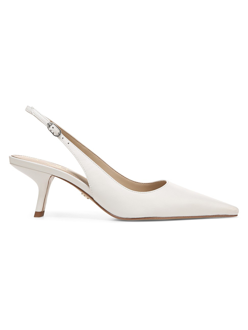 Women's Bianka Sling 57MM Leather Pointed Slingback Pumps - White - Size 7.5 - White - Size 7.5 | Saks Fifth Avenue