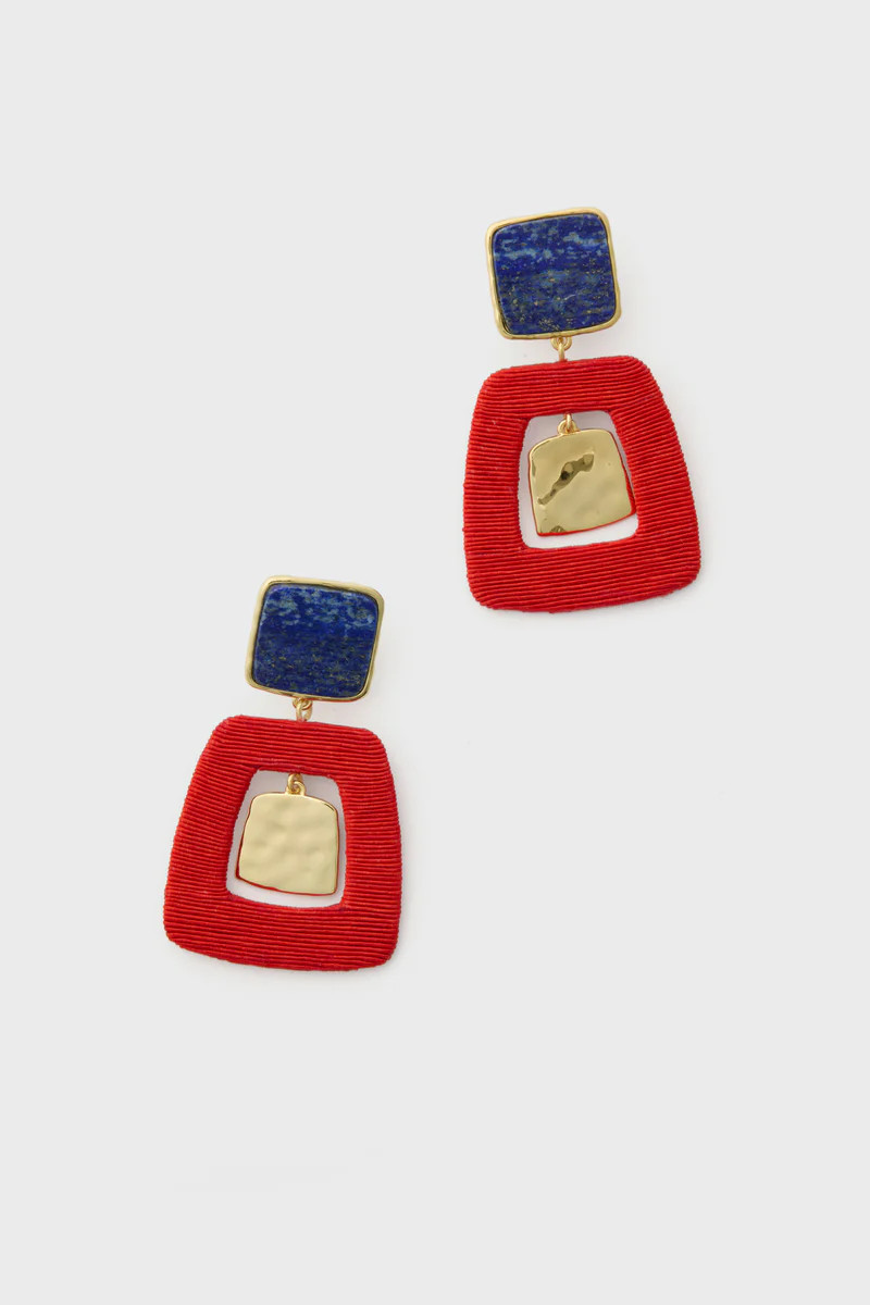 Scarlet Woven Careen Earrings | Tuckernuck (US)