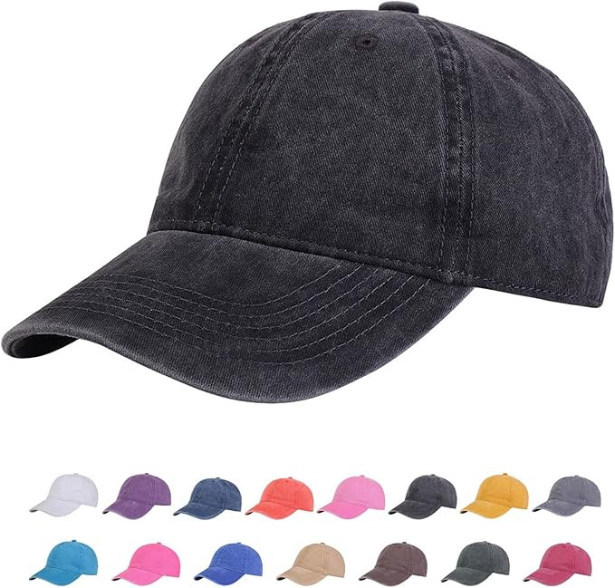 TSSGBL Vintage Cotton Washed Baseball Caps Unstructured Low Profile Adjustable Distressed Dad Hat... | Amazon (US)