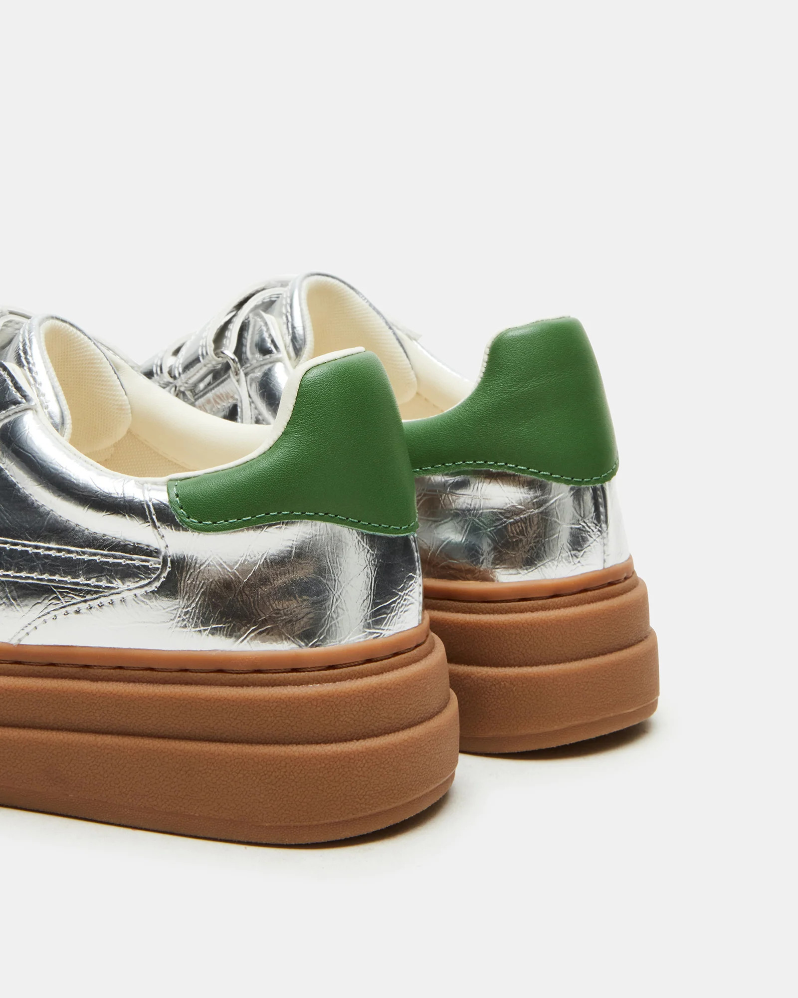 DASH Silver Women's Low-Top Platform Velcro Sneaker | Steve Madden (US)