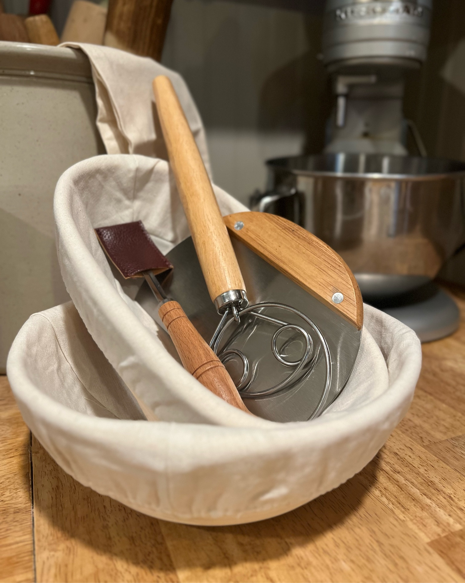 I’ve been making bread for a while and even tried my hand at sourdough and failed. But now thanks to my mother in law I’m set up for a second go at it! This dough kit is just a great gift for someone who’s interested in making bread! 

#LTKfindsunder100 #LTKGiftGuide #LTKhome