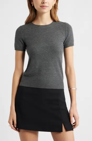 Fitted Short Sleeve Sweater | Nordstrom