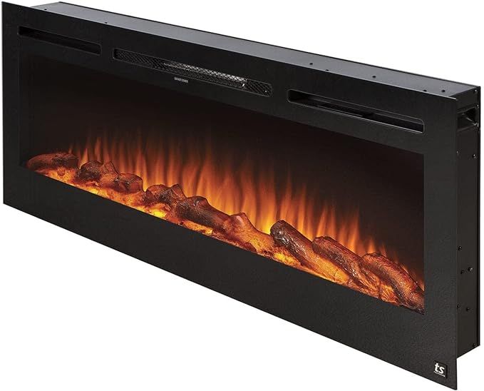 50-Inch Touchstone Sideline Smart Electric Wall Fireplace - 30 Flame/Ember Options, 1500W Heater,... | Amazon (US)