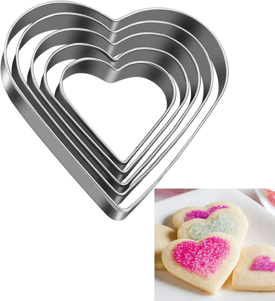 Love Heart Cookie Cutter, Pack of 5… | Amazon (US)
