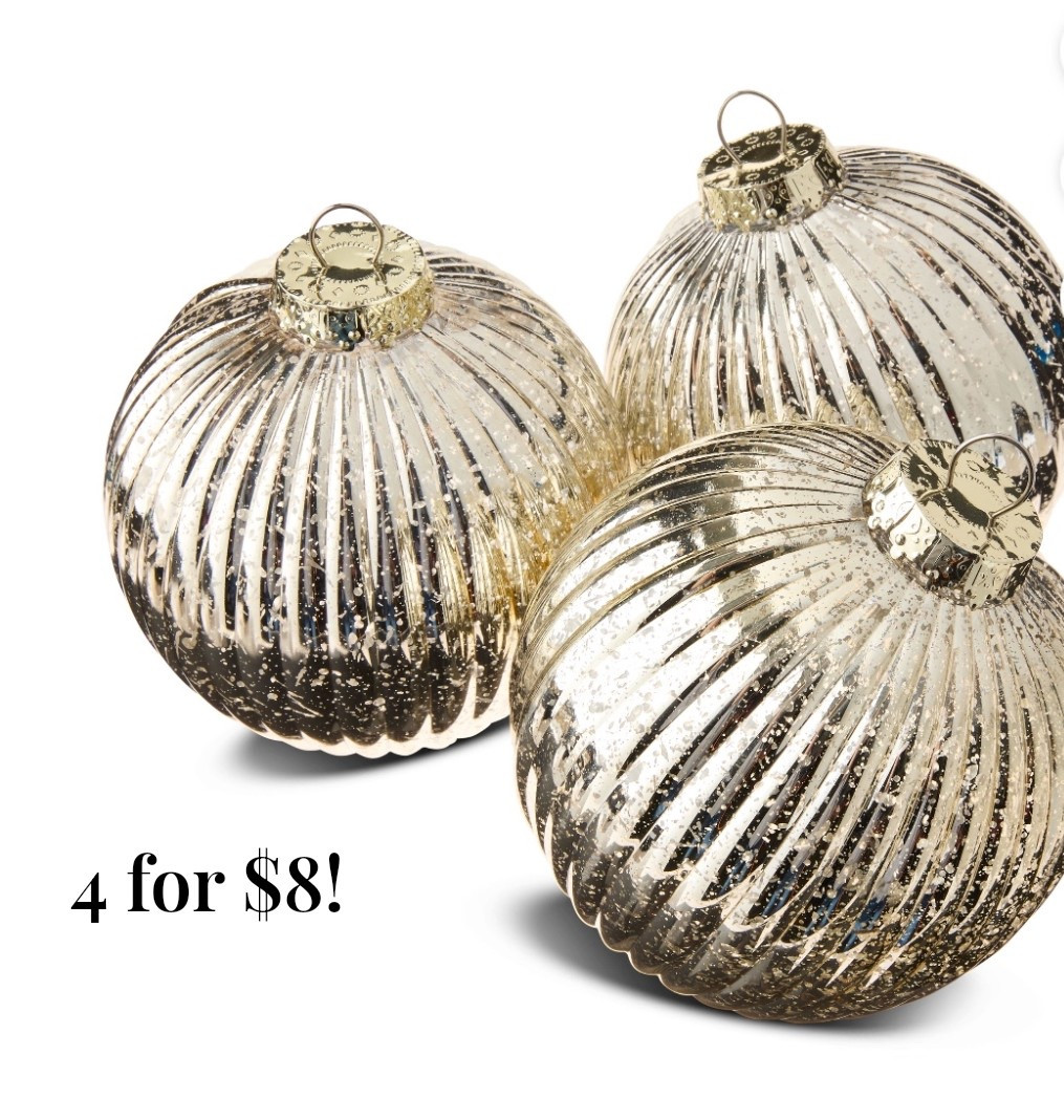 I just ordered a few packs of these silver mercury ornaments for my living room tree! Only $8 for a pack of 4!


Home decor, Christmas ornaments, Christmas decor, Walmart finds, Walmart home 

#LTKHome #LTKFindsUnder50 #LTKHoliday