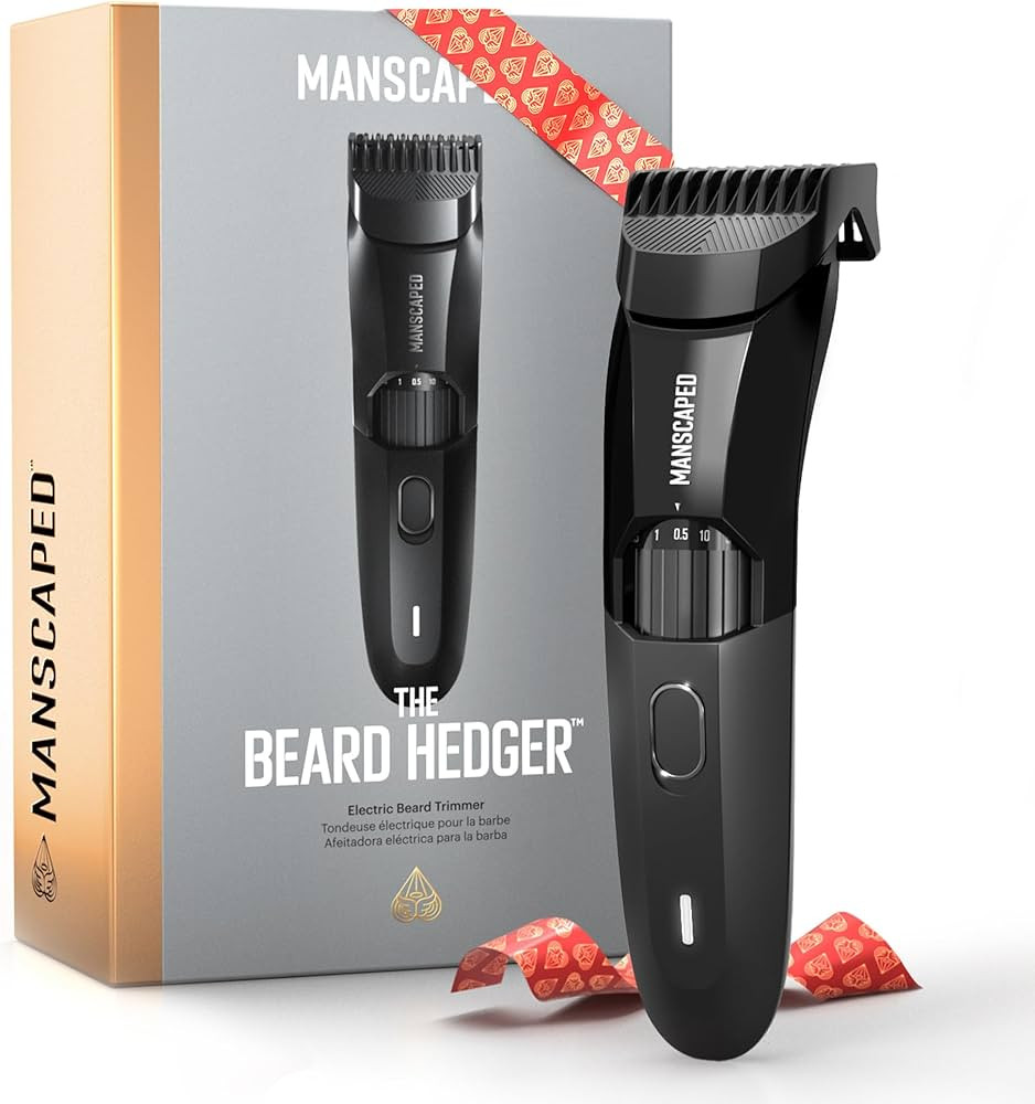 MANSCAPED® The Beard Hedger® Premium Men's Beard Trimmer, 20 Length Adjustable Blade Wheel, Sta... | Amazon (US)