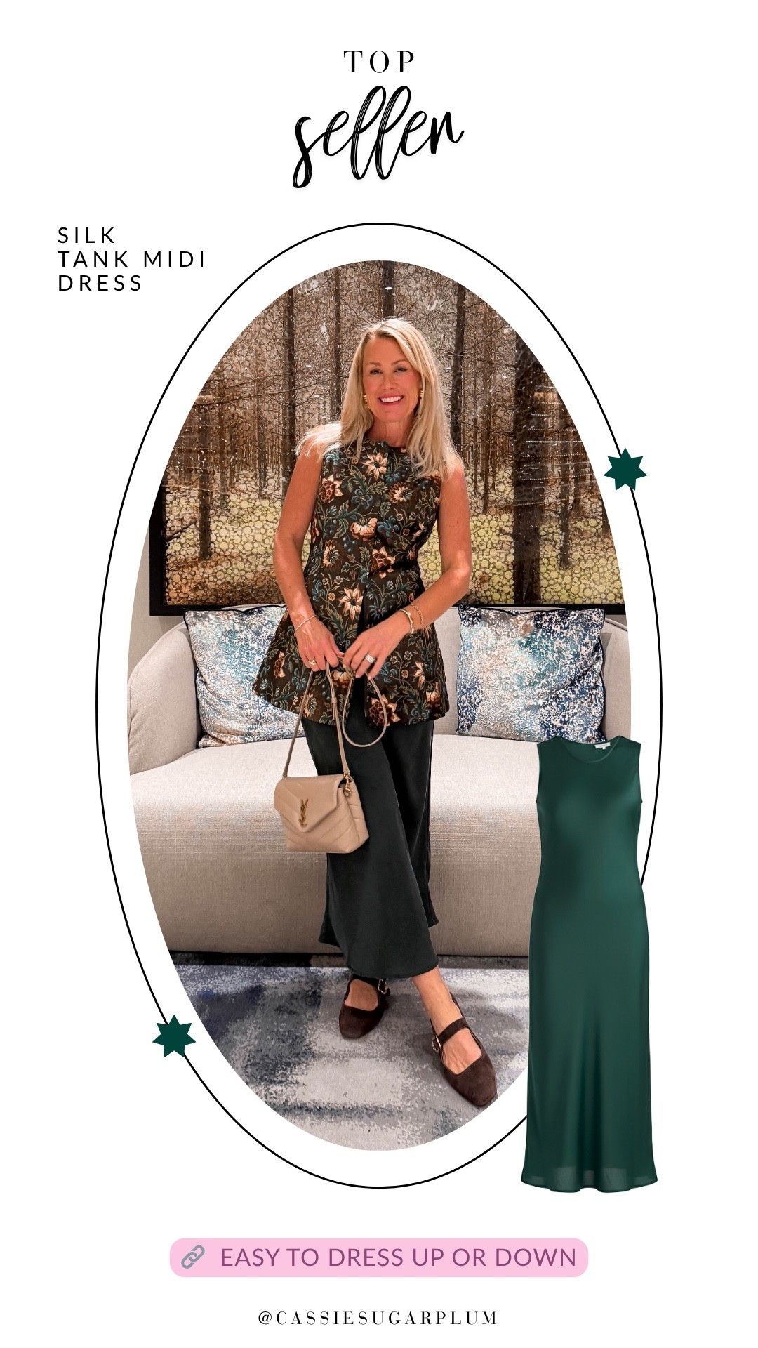 Love this stunning silk midi dress from Quince. Perfect to dress up or down! ✨

#LTKOver40 #LTKSeasonal #LTKStyleTip