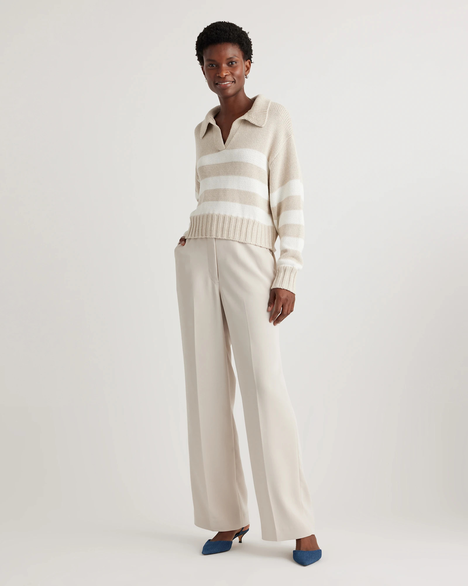Stretch Crepe Classic Trouser Pants | Quince