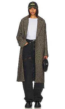 ASTR the Label Rhodes Coat in Black & Brown Multi from Revolve.com | Revolve Clothing (Global)