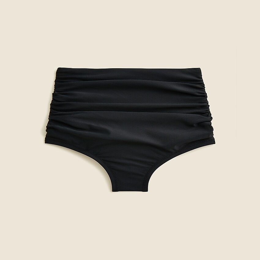 Ruched high-rise full-coverage bikini bottom | J. Crew US