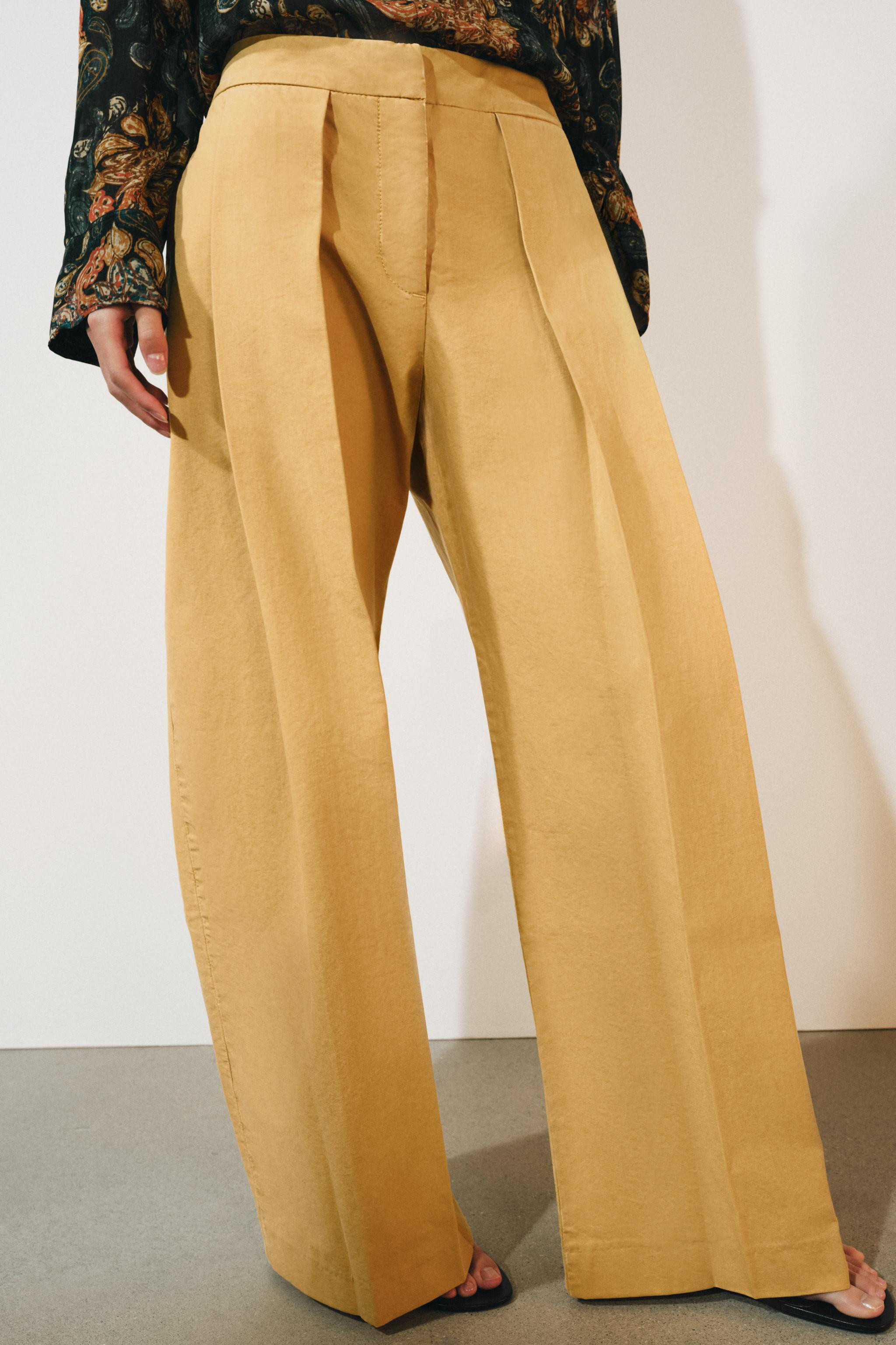 ZW COLLECTION PLEATED PANTS | Zara US