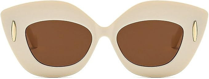 COTIA Fashion Cat Eye Polygon Irregular Sunglasses for Women Men Personality Vintage Rivets Overs... | Amazon (US)