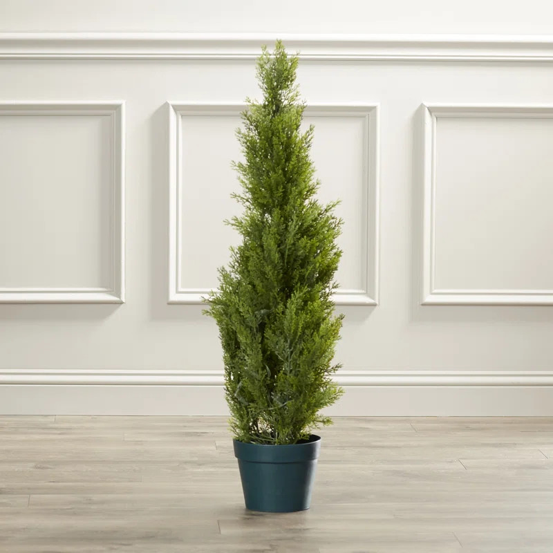 Evgenia Artificial Cedar Topiary in Pot | Wayfair North America