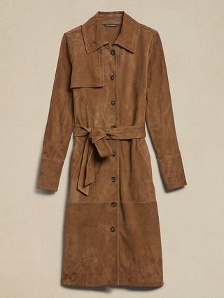 Suede Trench Dress | Banana Republic (US)