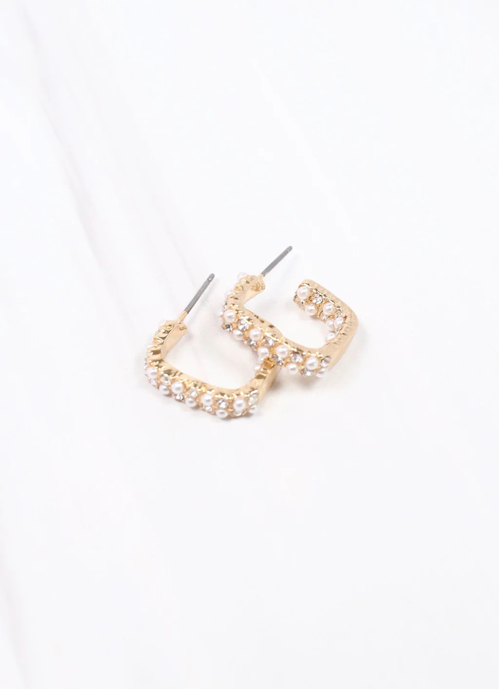 Polk Pearl and CZ Earring GOLD | Caroline Hill