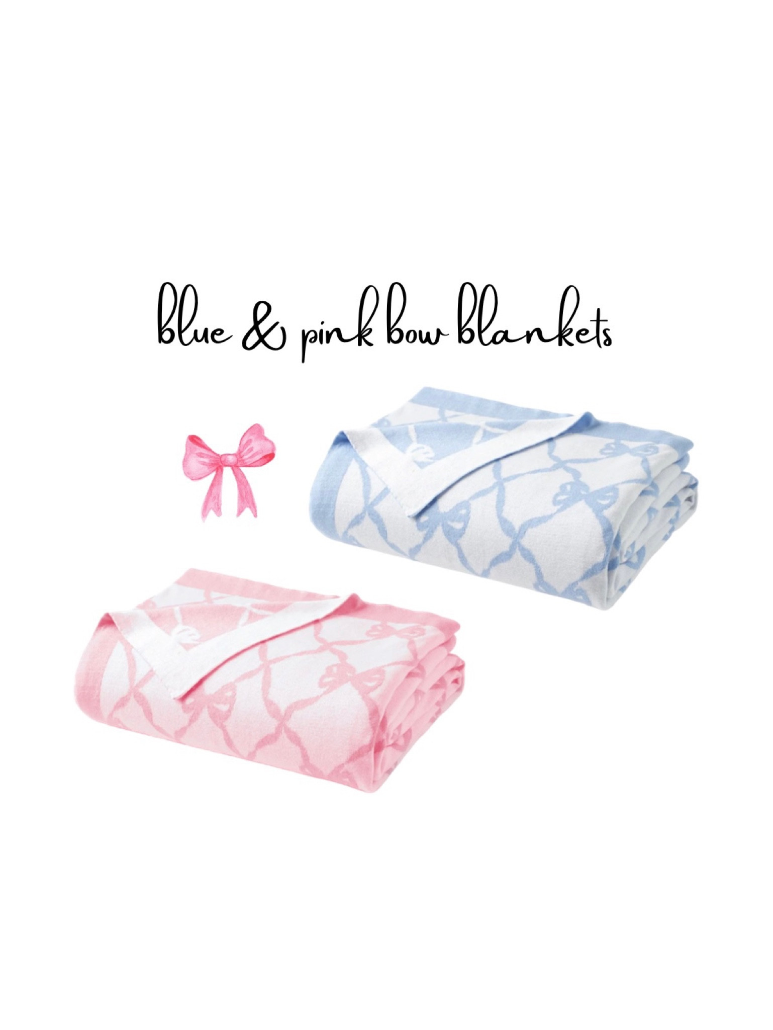 Pink & blue bow blankets 🎀 so girly & comfy<33

#LTKGiftGuide