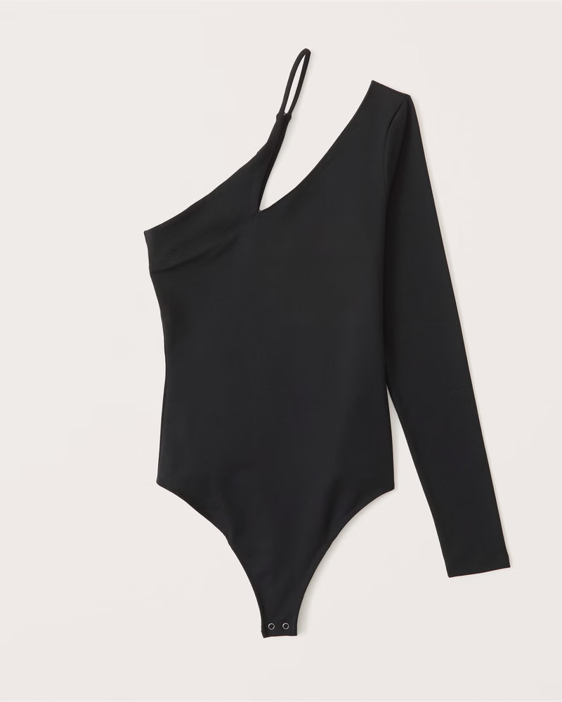 Asymmetrical One-Shoulder Seamless Fabric Bodysuit | Abercrombie & Fitch (US)