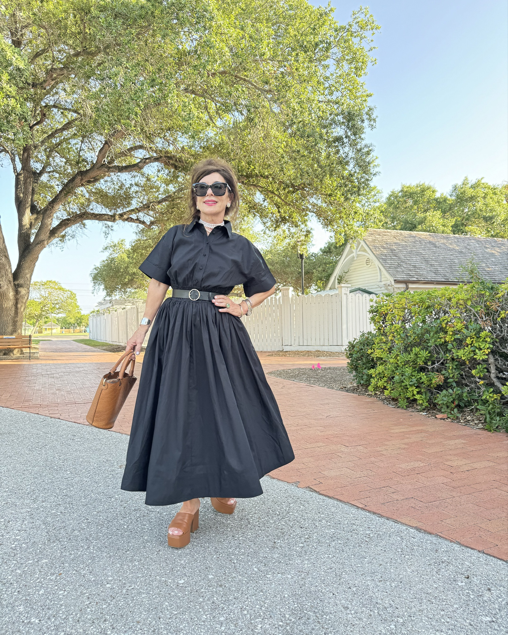 Black poplin maxi dress to round off the summer with. 🖤
Fits TTS. 

#LTKOver40 #LTKBacktoSchool #LTKMidsize