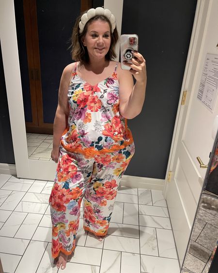 Travel must haves: comfy pajamas and my favorite Amazon headbands I wear when I take off my makeup! Plus size pajamas are Lane Bryant and BOGO 75% off. Wearing size 14/16. These PJs would be a great gift for a plus size bride or mom to be! 

#LTKPlusSize #LTKOver40 #LTKGiftGuide