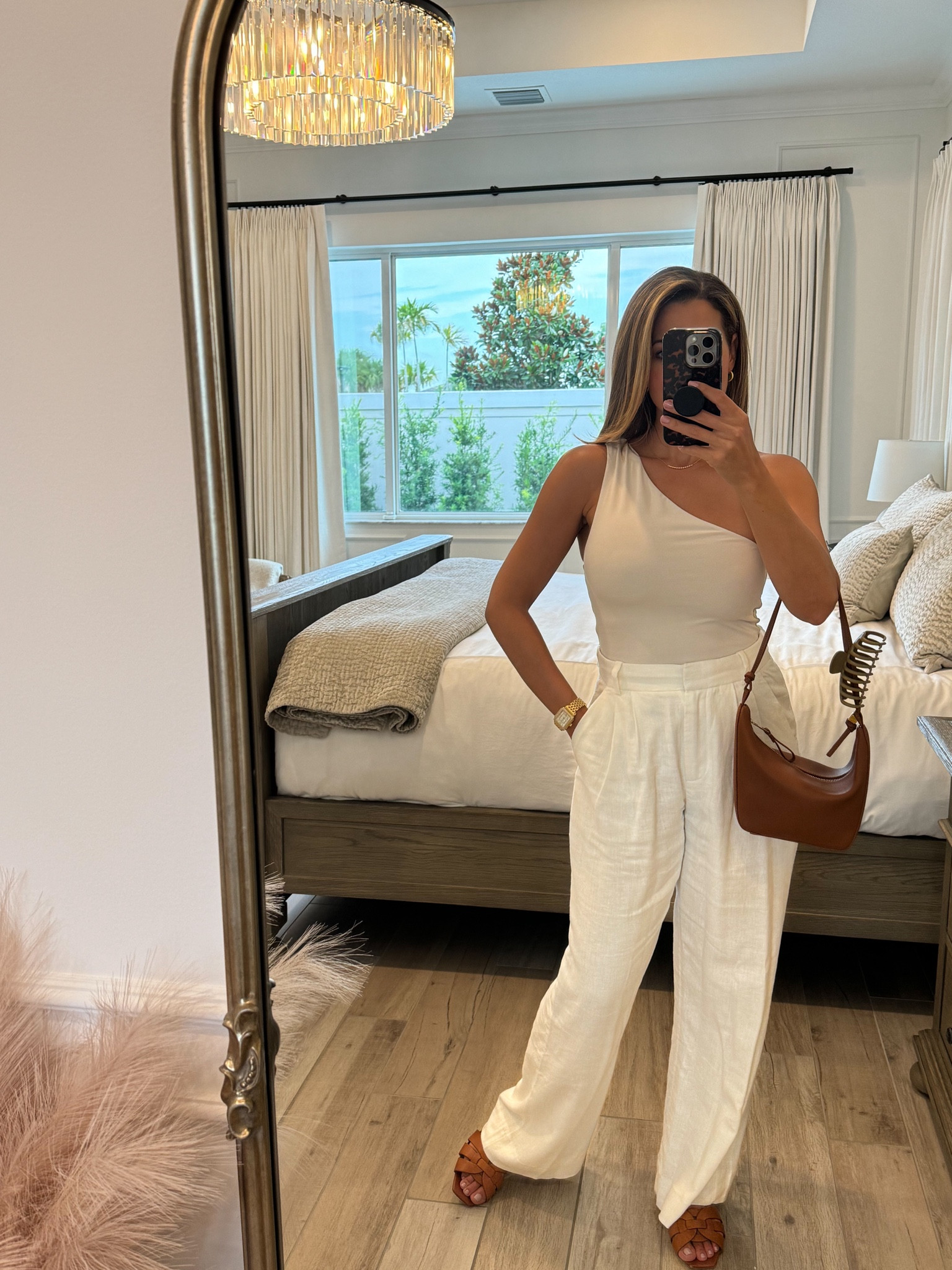 Lived-in linen 🤍 Love an all white outfit for summer. Top is a bodysuit I’m wearing a size M here as it runs a bit small — linen blend pants are a size 26. 

#LTKStyleTip #LTKFindsUnder100