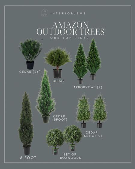 Outdoor evergreen trees from Amazon, perfect for Christmas. Put them by your front door in your planters, four and 5 foot artificial pine trees, artificial trees for Christmas. Don’t wait on these they do sell out.

#LTKHoliday #LTKsalealert #LTKstyletip