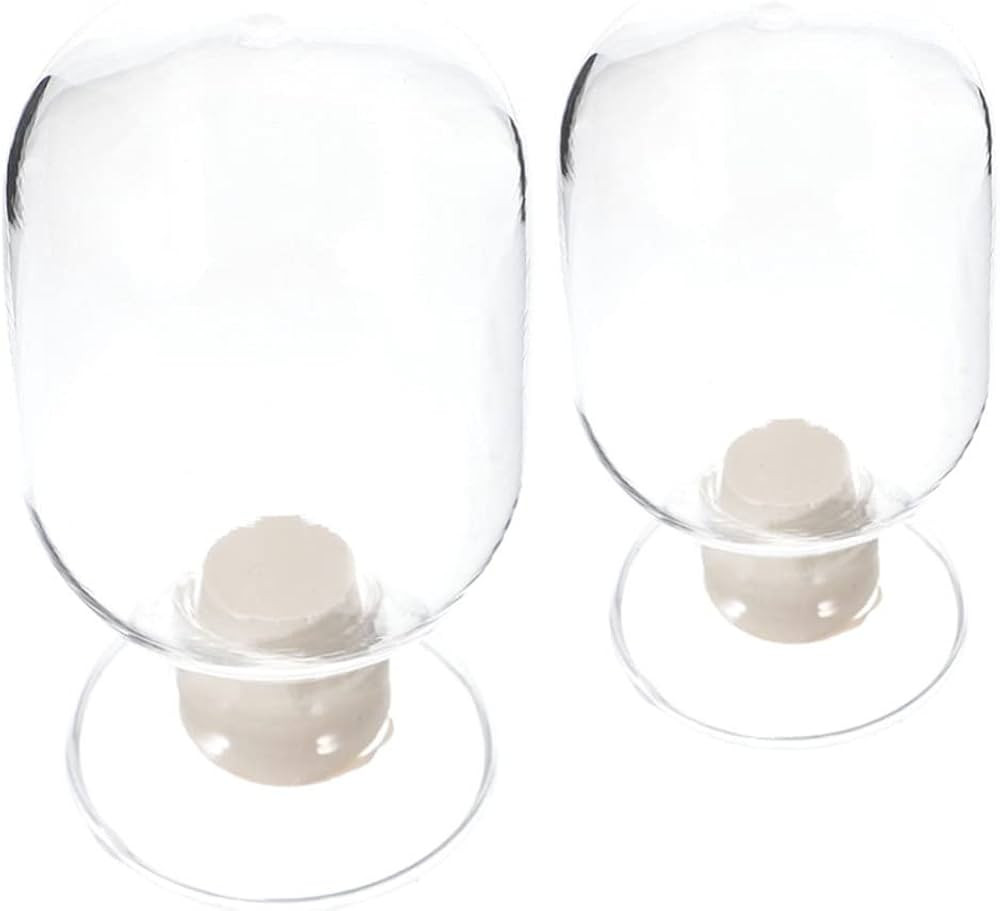 Gadpiparty 2pcs Glass Match Cloche with Striker Glass Match Holder Fireplace Glass Match Cloche M... | Amazon (US)