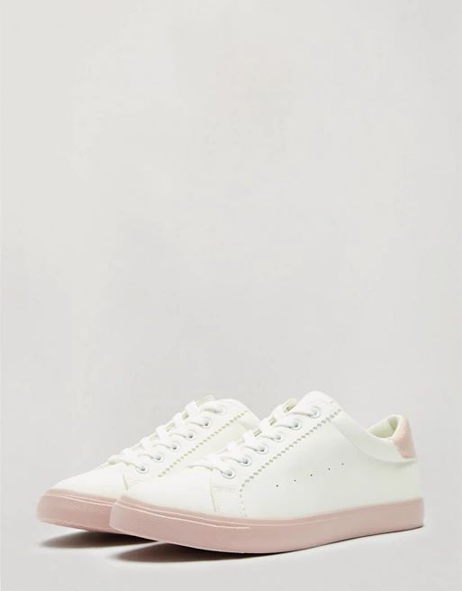 Miss Selfridge lace up trainers in pink | ASOS (Global)