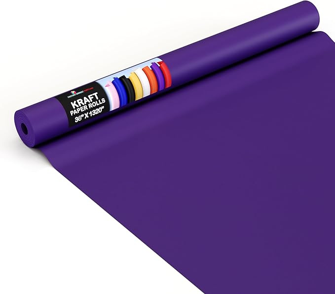 Crown Display Purple Kraft Paper Roll 36" X 1320" (110' Ft) - Colored Wrapping Paper Perfect for ... | Amazon (US)