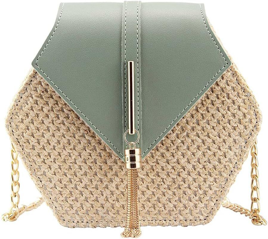 Women's Crossbody Bag Cute Straw Shoulder Bag | Amazon (US)