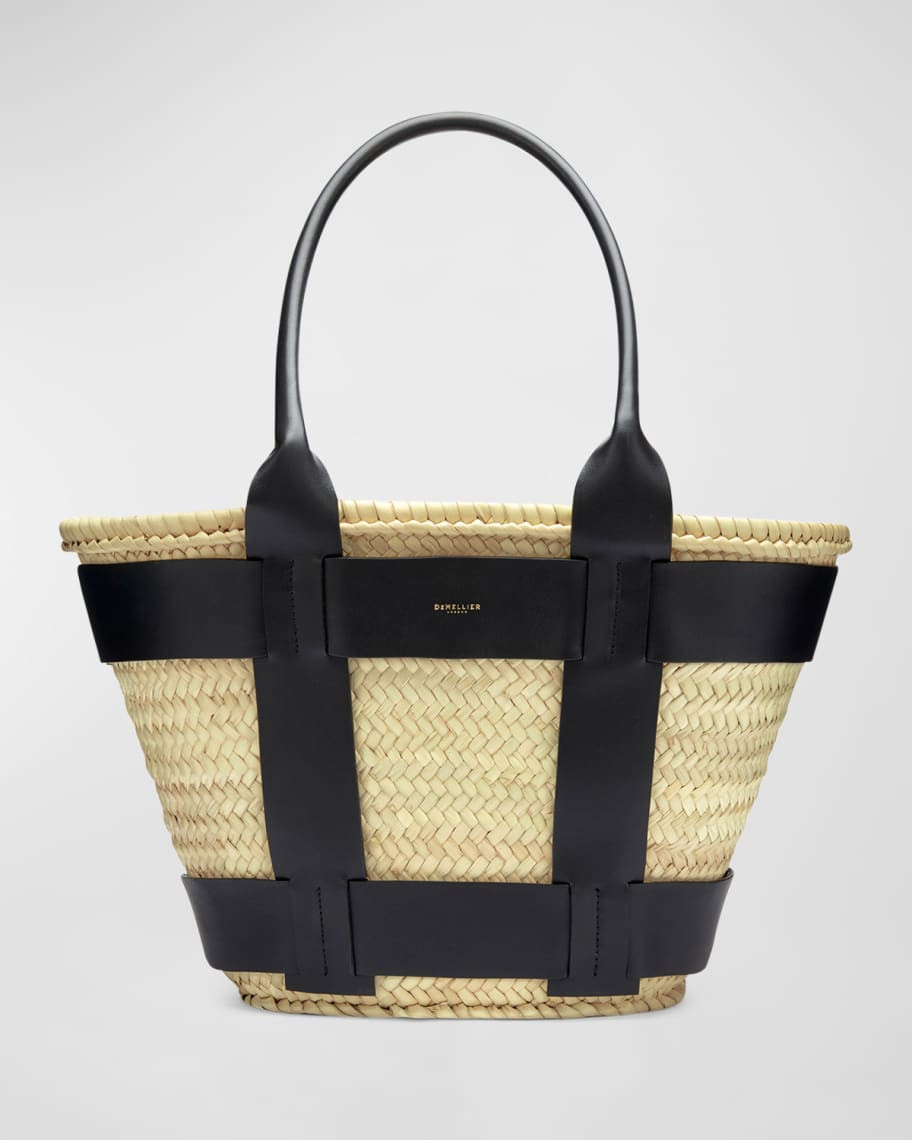 Santorini Caged Raffia Tote Bag | Neiman Marcus