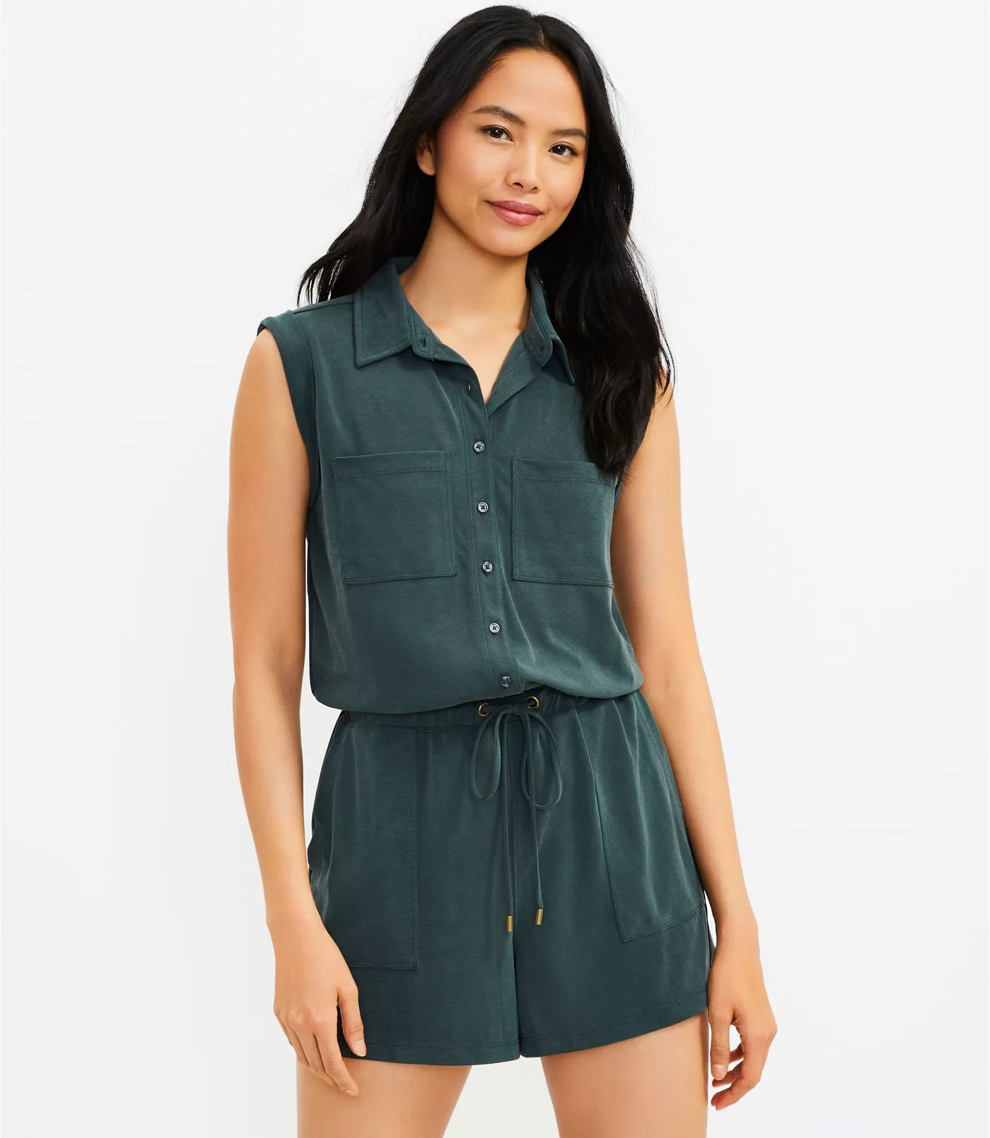 Lou & Grey Sandwashed Romper | LOFT