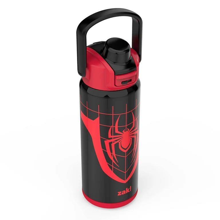 Zak Designs 20oz Spiderman Kids Straw Water Bottle, Stainless Steel Vacuum Insulated Liberty Bott... | Walmart (US)