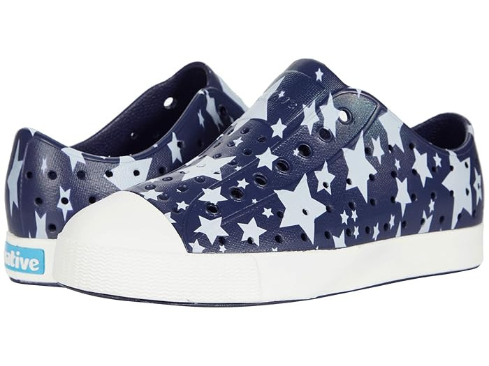 Native Kids Shoes Jefferson Stars and Stripes Print (Little Kid) (Regatta Blue/Shell White/Multi Sta | Zappos
