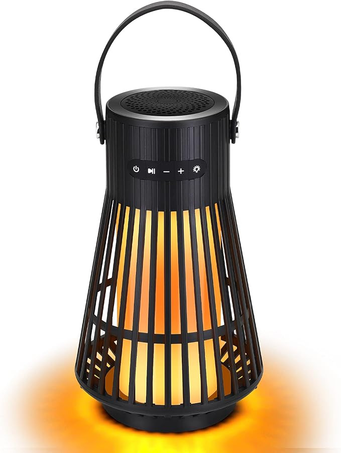 Outdoor Bluetooth Speaker with Flame Atmosphere, Led Waterproof Wireless Torch Speaker, Stereo So... | Amazon (US)