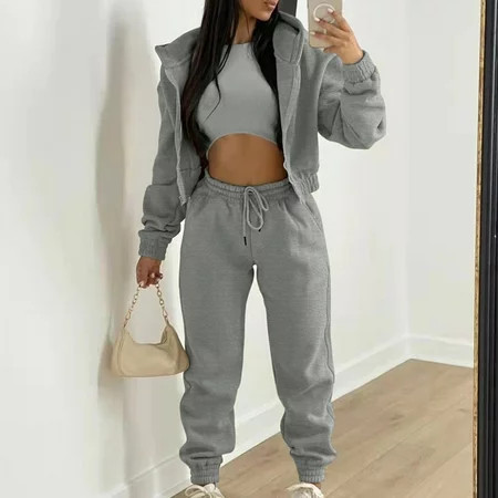 Sweatsuit Set for Women Clearance -lined Long Sleeve Soft Lightweight Sweatsuit Oversized Baggy Lounge Sets Comfortable Breathable Fall Sweatshirt Prime Sales Day | Walmart (US)