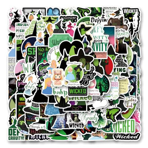 123pcs Wicked Stickers Pack, Aesthetic Vinyl Waterproof Sticker Decal for Water Bottle,Laptop,Phone,Skateboard,Scrapbooking for Kids Teens Adults for Party Supply Decor | Amazon (US)